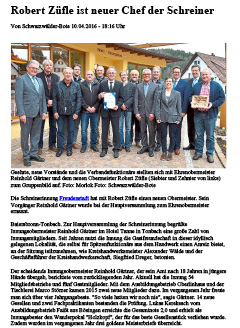 Zeitungsanzeige Schwarzwälder-Bote 10.04.2016